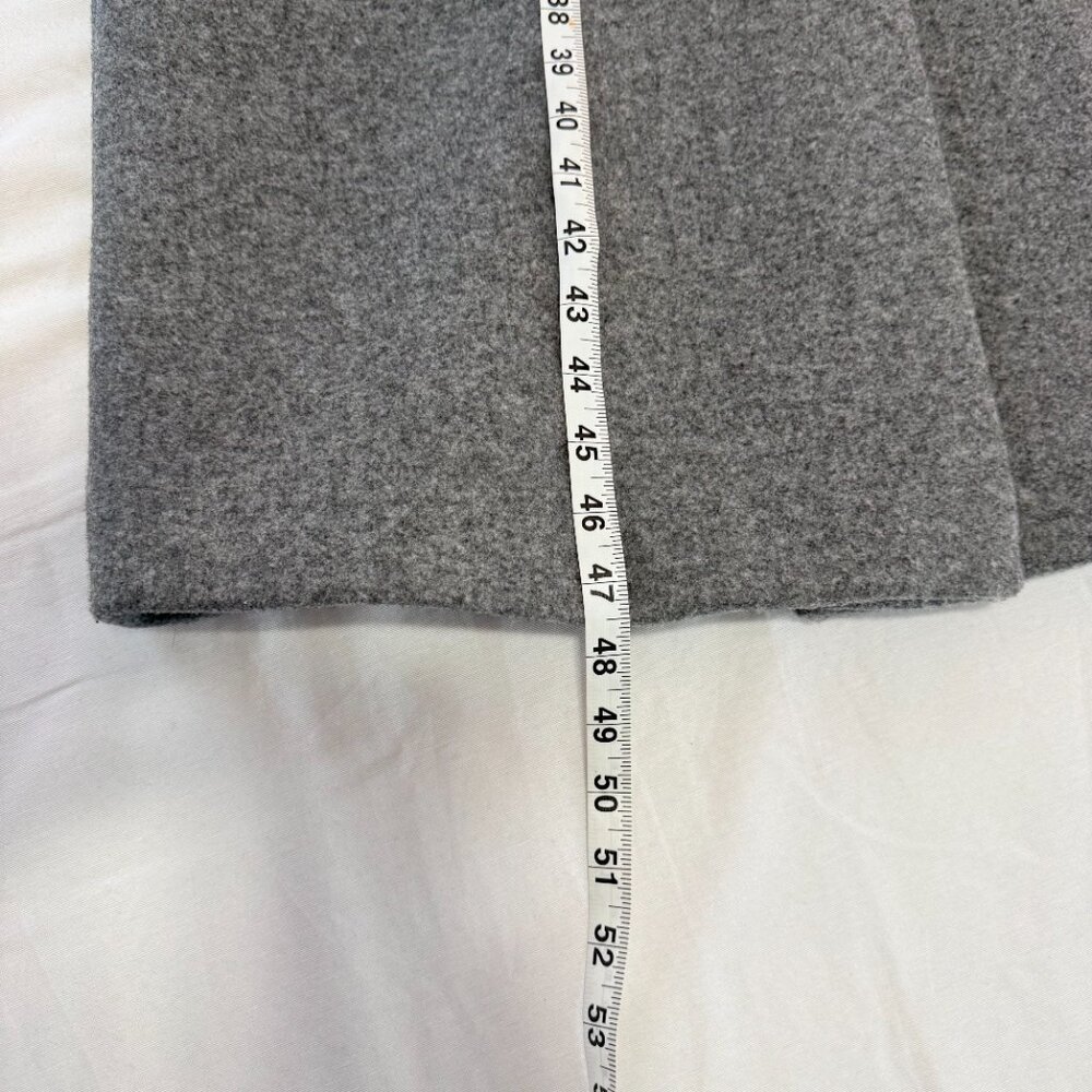 Express Conscious Edit Gray Wool Blend Wrap Trench Coat XS Belt Shawl Collar - Picture 3 of 8